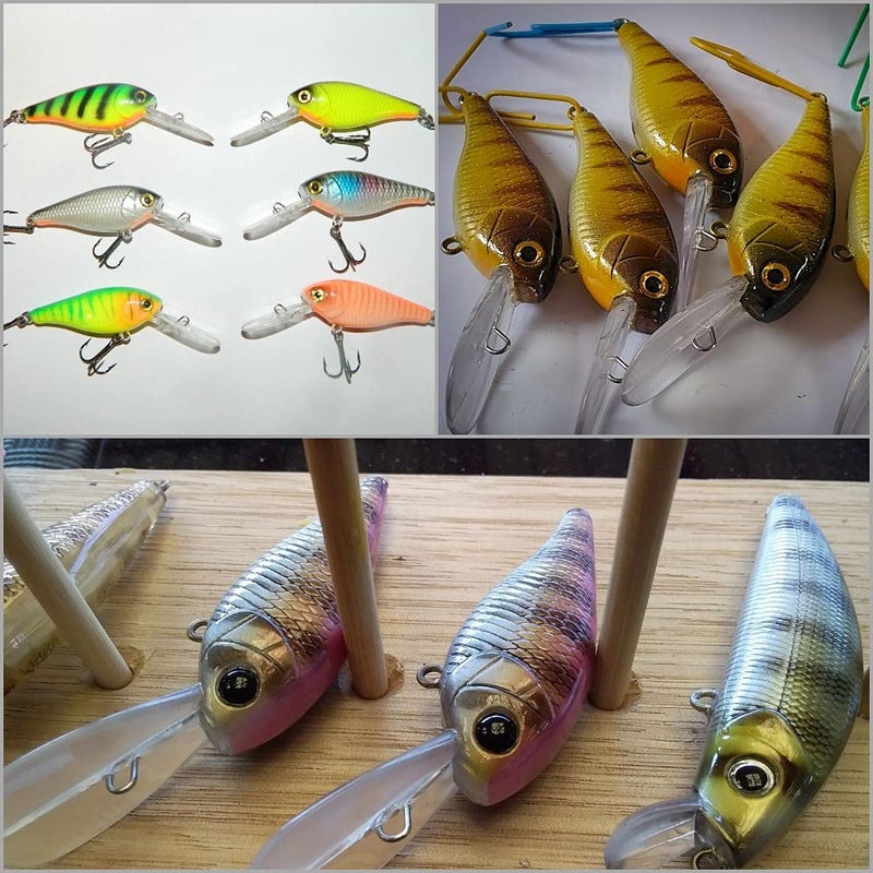 wLure 10 Blank Unpainted Crankbait Wide Wobble Deep Diver Jerkbait Slow Floating Fishing Lures with Free Eyes UPC549 - Image 5